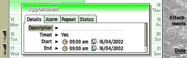 Creating an appointment