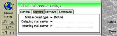 e-mail servers details