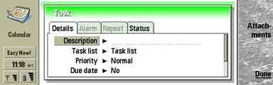 Creating a new task
