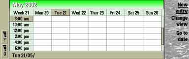 Weekly time schedule
